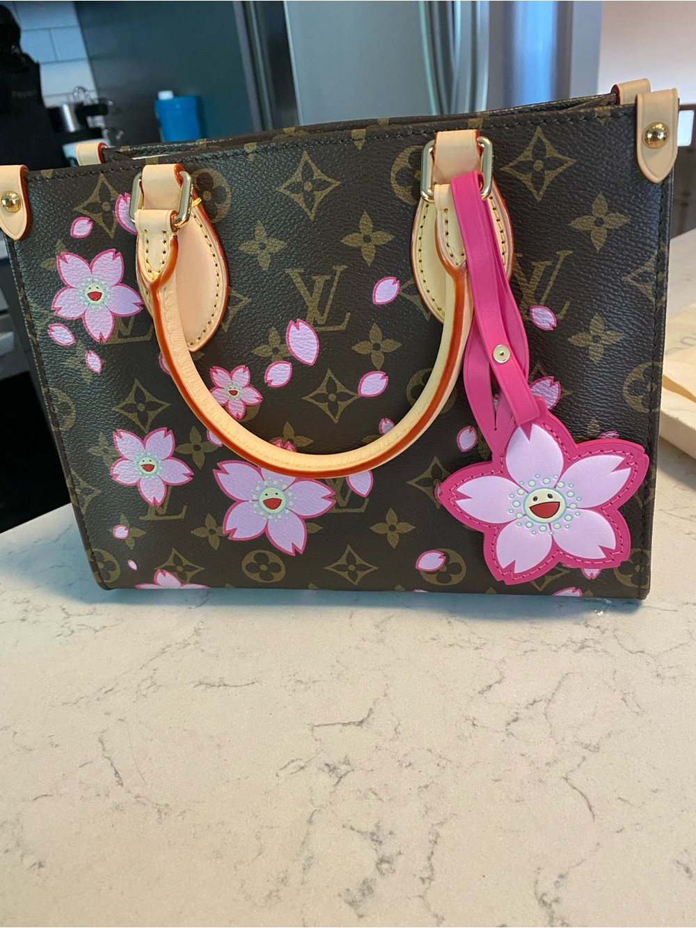 Read Description*Monogram Sakura Floral Satchel